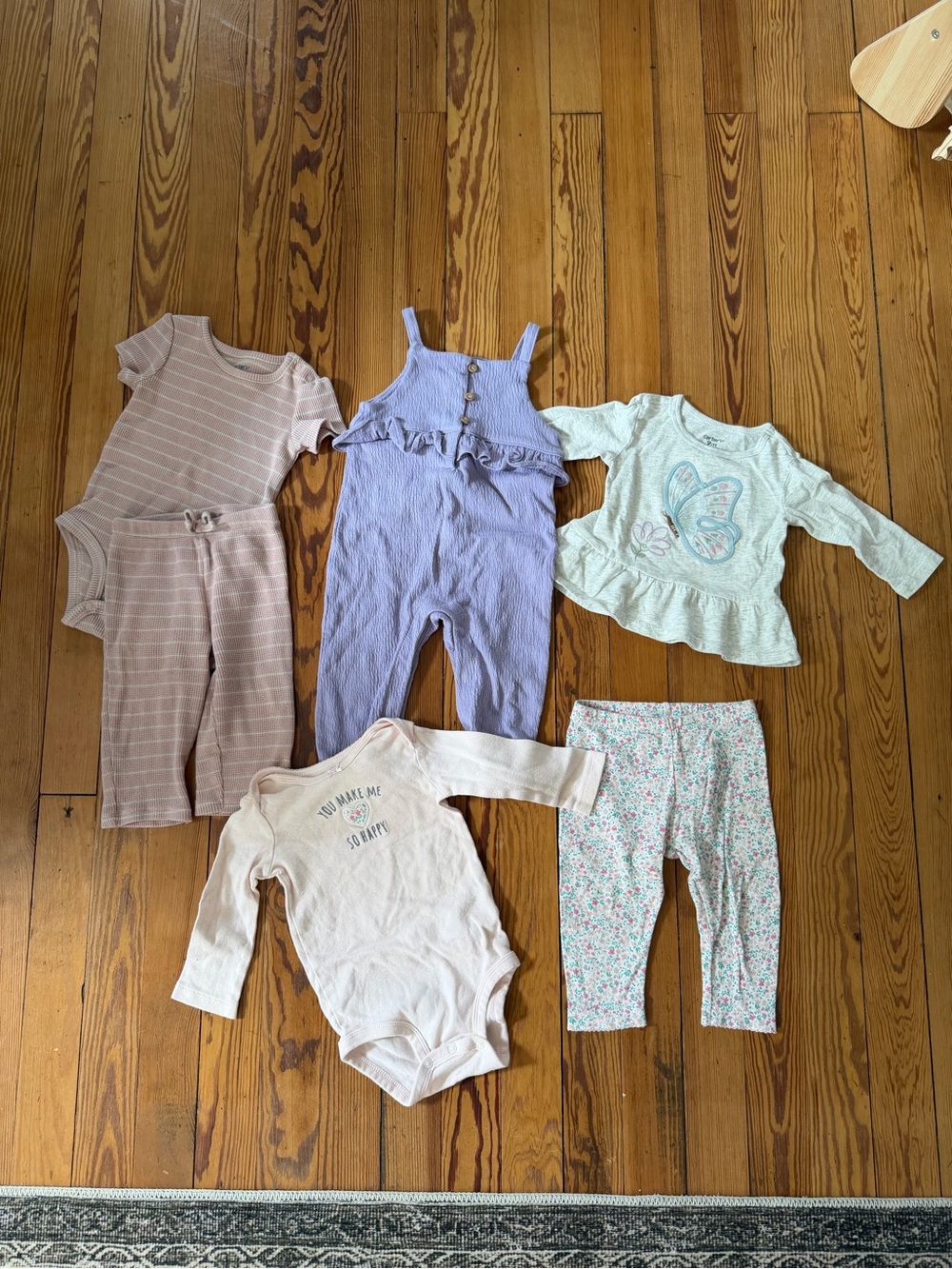 Carter’s Baby Girl 9M Clothing Lot 6 Pc Outfits Romper Floral